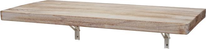 Actual product image Swisshandel24 Wall table, folding wall table Wall shelf Table, folding solid wood 120x60cm natural colour (120 x 60 cm)