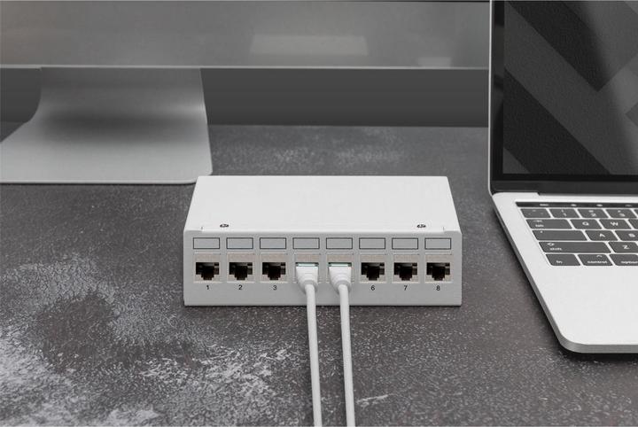 Produktbild Digitus CAT 6A Keystone Jack, geschirmt, 8 Stück. werkzeugfreie Verbindung (Keystone Modul)