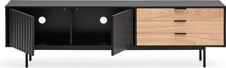 Image du produit Teulat Buffet Sierra noir/chêne 180 x 52 cm