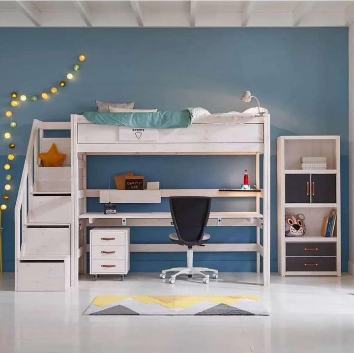Produktbild Lifetime Kidsrooms Hochbett mit Treppe und Rollboden (90 x 200 cm)