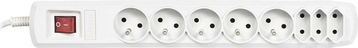 Produktbild Activejet APN-8G/3M-GR Steckdosenleiste mit Kabel (8 x, CEE 7/16, CEE 7/5, 3 m)