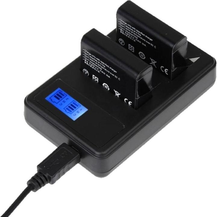 Actual product image Acconic Dual quick charger for Canon LP-E10 LPE10 incl. USB-C cable