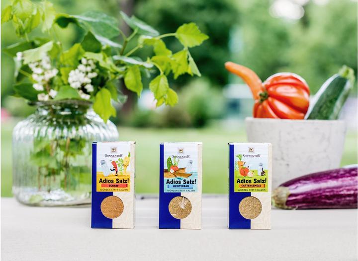 Produktbild Sonnentor Adios Salz! Scharfe Gemüsemischung Gemüsemis (50 g)