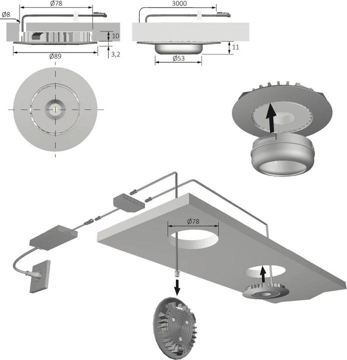 Produktbild Halemeier LED Einbauleuchten SuperSpot eco 12 V (50 lm)