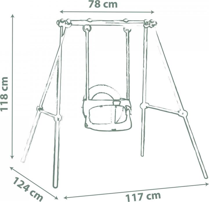 Produktbild Smoby S.Life Metal Baby Swing H118
