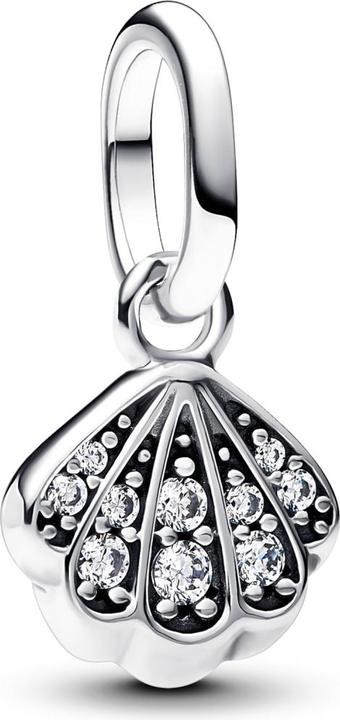 Pandora Mini-Anhänger mit glitzernder Muschel (Sterlingsilber)