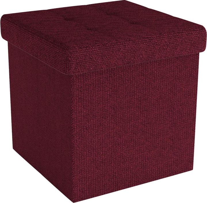 Produktbild Intirilife Sitzhocker 30x30x30 cm in KIRSCH ROT