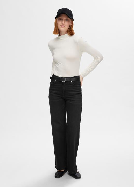 Produktbild Selected Femme Schwarze Wide Fit Jeans (25)