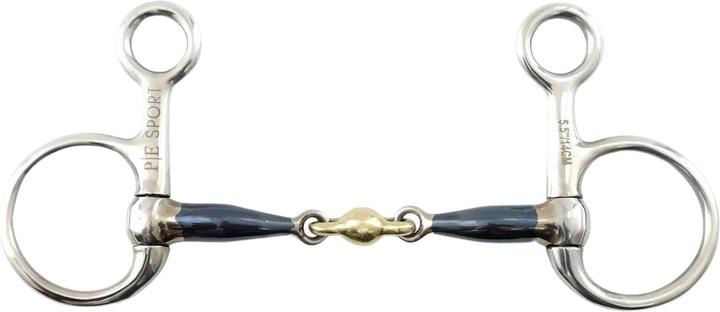 Actual product image Premier Equine baucher double snaffle bit for horses sweet iron