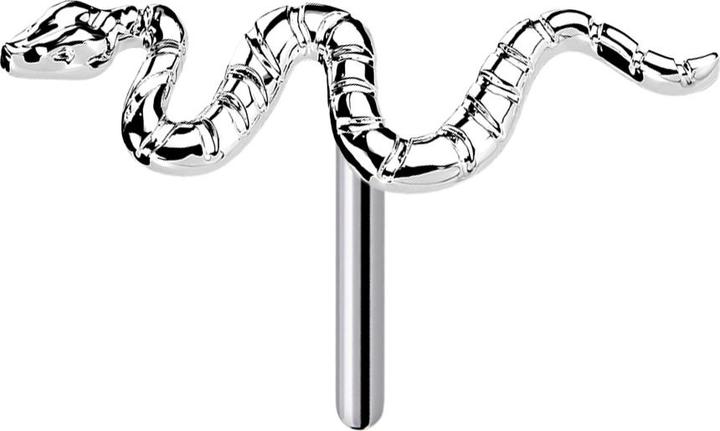 Immagine prodotto Star Piercing Serpente d'argento Threadless (senza ottone, Titanio G23)