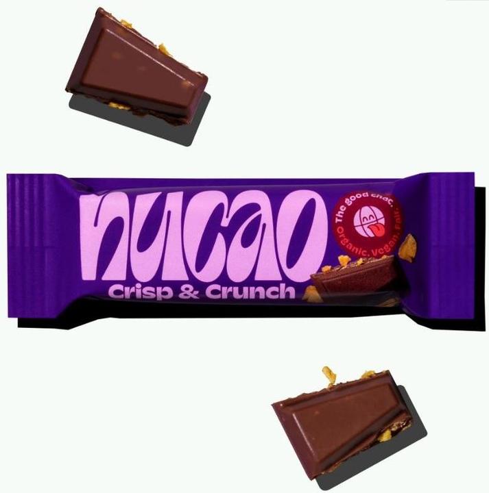 Actual product image Nucao Chocolate bar vegan Crisp & Crunch (33g) (34 g)