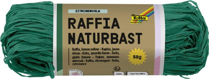 Image du produit Folia Bringmann Raphia naturel 50g vert émeraude