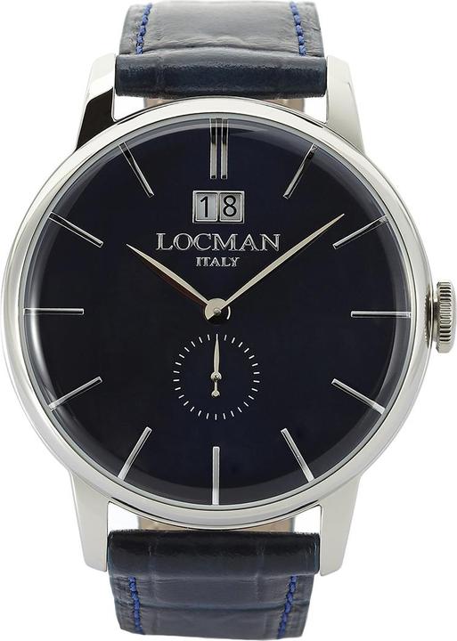 Locman Italy Herrenuhr 1960 Big Date blau Ref. 0252 (Analoguhr, 41 mm)