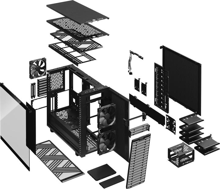 Productafbeelding Fractal Definieer 7 Zwart TGD (mATX, Mini-ITX, ATX, E-ATX)