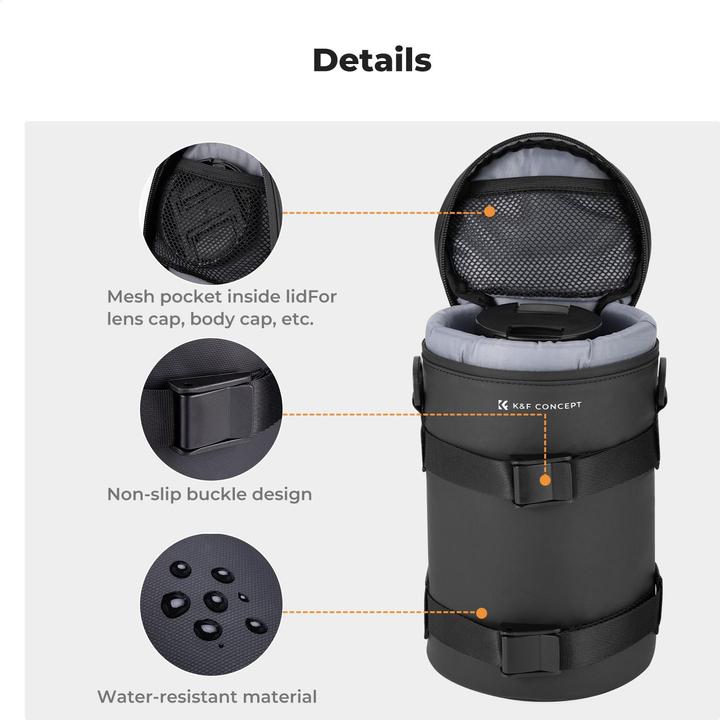 Produktbild K&F Concept Camera Lens Pouch XL Size (Objektivtasche)