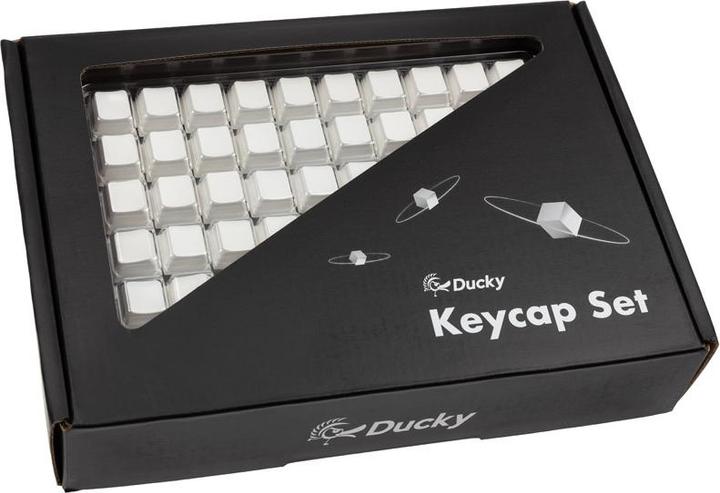 Image du produit Ducky Set PBT blanc nu, profil cerise - 133 Keycaps