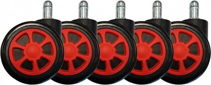 LC-Power Ersatzrollen Gaming Stuhlrollen 5er Set Rot