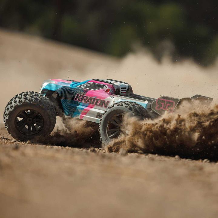 Produktbild Arrma KRATON 6S V6 4X4 1/8 BLX Brushless Speed Monster Truck RTR, Blau/Pink (RTR Ready-to-Run)