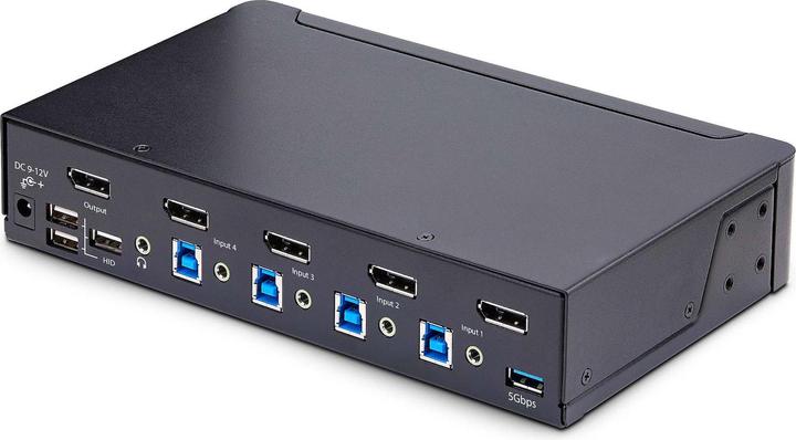 StarTech com Switch KVM DisplayPort 4 Ports - 8K 60H/4K 144Hz, Écran Unique, DisplayPort 1.4, 2 Port