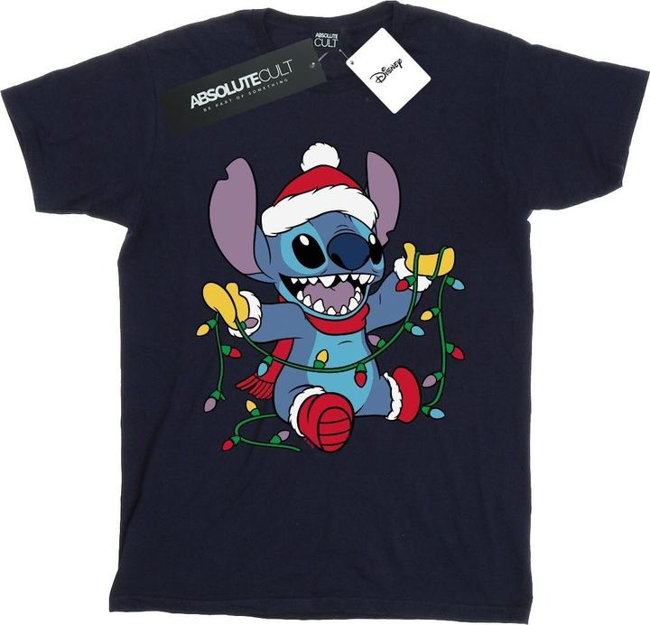 Disney Lilo And Stitch Christmas Lights TShirt Mädchen
