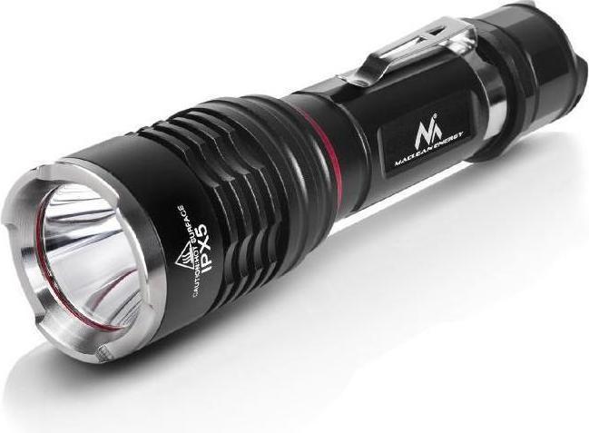 Produktbild Maclean MCE220 MCE220 LED Cree 800 Lumen Taschenlampe + Ladegerät + Fahrradhalterung (10 cm, 800 lm)