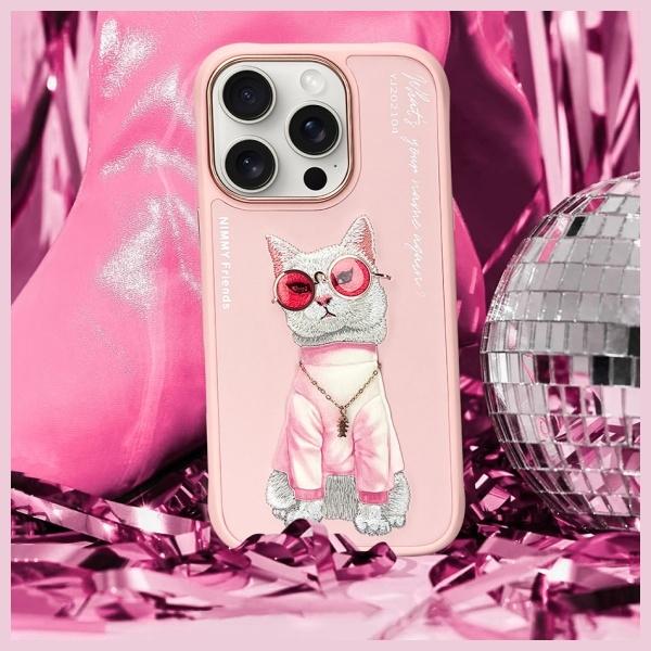 Produktbild Nimmy case iPhone 16 Pro 6.3" pink Glasses Cool Cat (Apple iPhone 16 Pro)