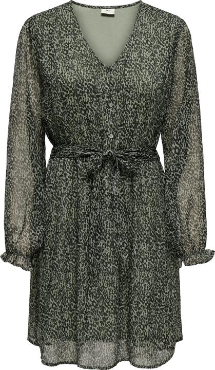 JdY Normal geschnitten V-Ausschnitt Elastische Bündchen Kurzes Kleid Kleid (S)