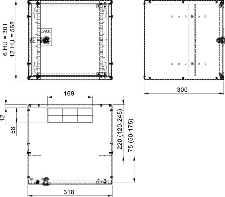 Actual product image Enoc 10" cabinet (5.71 RU, 10 inch rack)