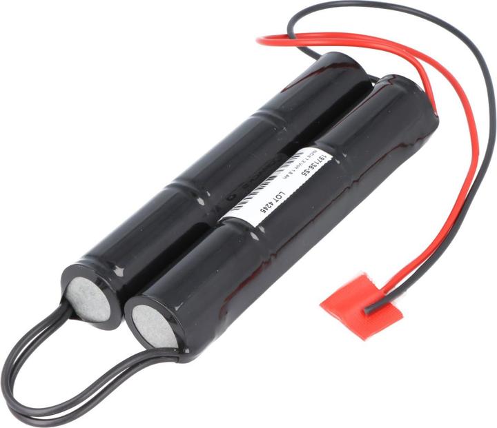 Actual product image AccuCell Akkupack für Not- und Sicherheitsbeleuchtung, 2x3er Stangen mit 10cm Kabelbrücke (1600 mAh, Battery + charger)
