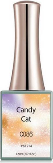 Canni Gellack Candy Cat C086 UV/LED (Orange Glitzer-Schimmer, Gel-Effekt Nagellack)