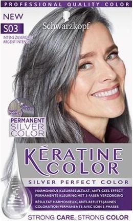 Image du produit Schwarzkopf Keratin Color Silver - S03 - Teinture pour cheveux gris platine (S03 - Gris platine)