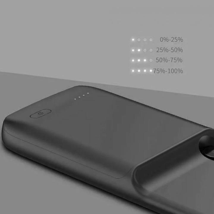 Productafbeelding Tech-Protect PowerCase hoesje voor Samsung Galaxy S24 Ultra met 5000mAh powerbank - zwart (Samsung Galaxy S24 Ultra)