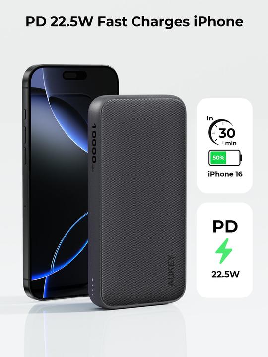 Immagine prodotto Aukey Spark Go Plus (10000 mAh, 22.50 W, 37 Wh)