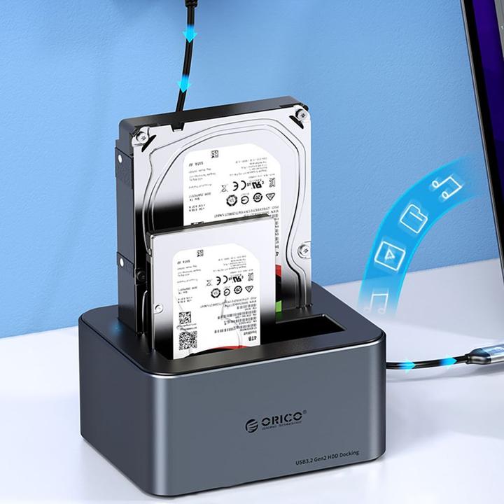 Produktbild Orico HDD / SSD Docking Station 6646C3-C 4-Drive for SATA 2.5inch / 3.5inch, Grey