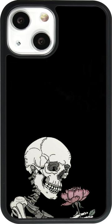 Actual product image PhoneLook Cover silicone black Halloween 2023 rose and skeleton (Apple iPhone 13 mini)