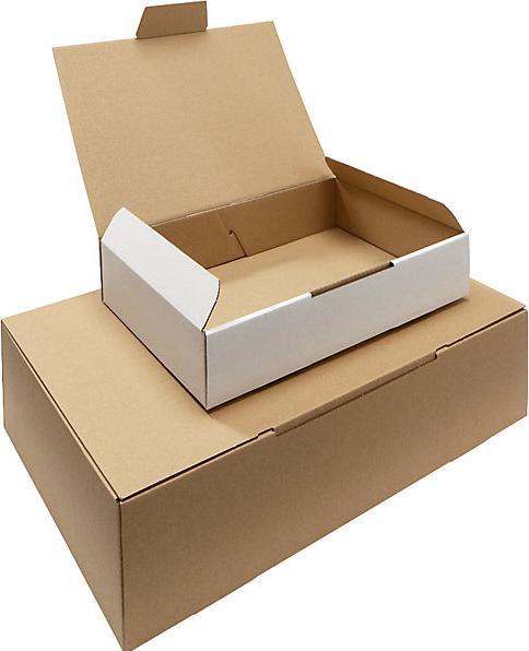Actual product image eurokraft basic Folding box, 1 part, internal 301 x 213 x 45 mm, A4, pack of 10, brown, 5+ (A4, 10 x)