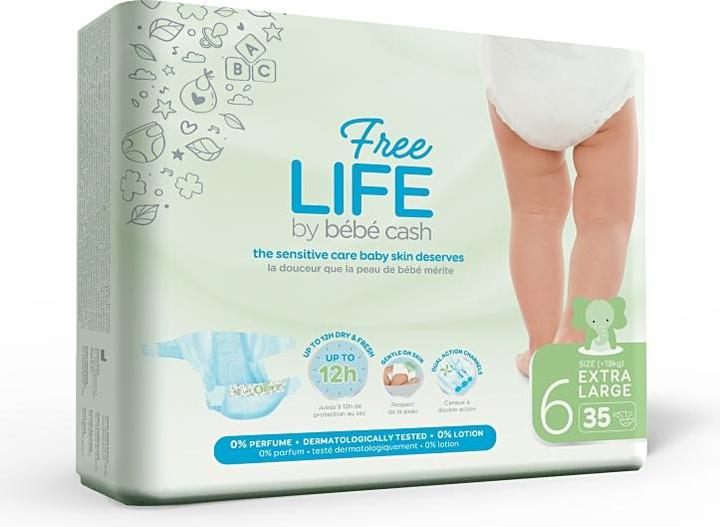Actual product image Ontex BBCash Freelife XL + 18 kg (Size XL, Pack, 35 Piece)