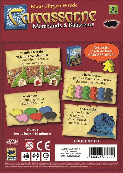 Image du produit Hans im Glück Carcassonne Marchands et Bâtisseurs Ext f (Français)