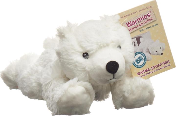 Produktbild Warmies Beddy Bear Wärme Stofftier Eisbär (30 cm)