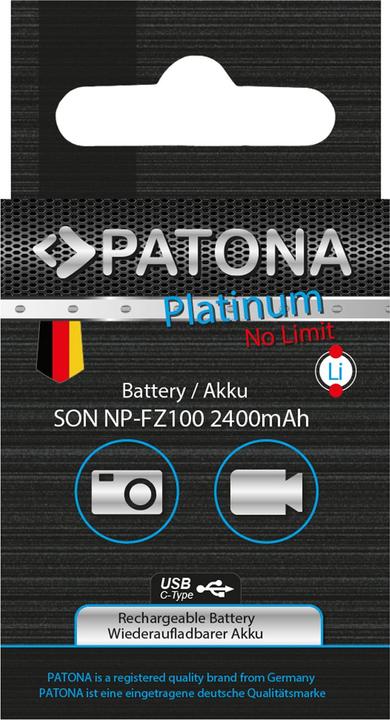Produktbild Patona Platinum NP-FZ100 USB-C (Kamera Akku)