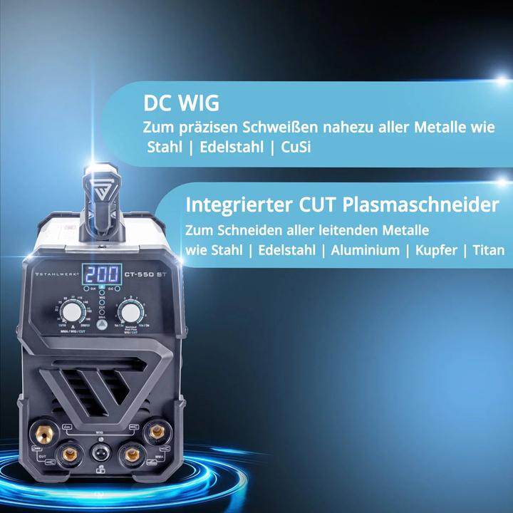 Produktbild Stahlwerk 3 in 1 Kombi-Schweissgerät CT 550 ST IGBT
