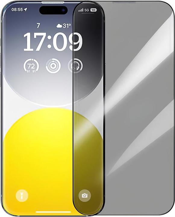 Produktbild Baseus Privacy Protection Tempered Glass Diamond iPhone 15 Pro Max (1 Stück, Apple iPhone 15 Pro Max)