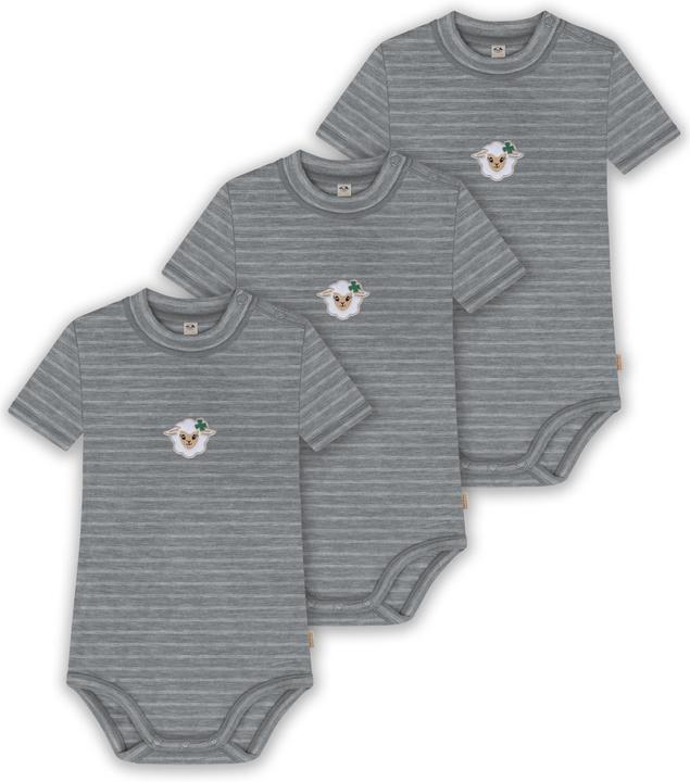 Image du produit Normani Lot de 3 bodies manches courtes bébé mérinos "Tihoi" - 9315 (74)