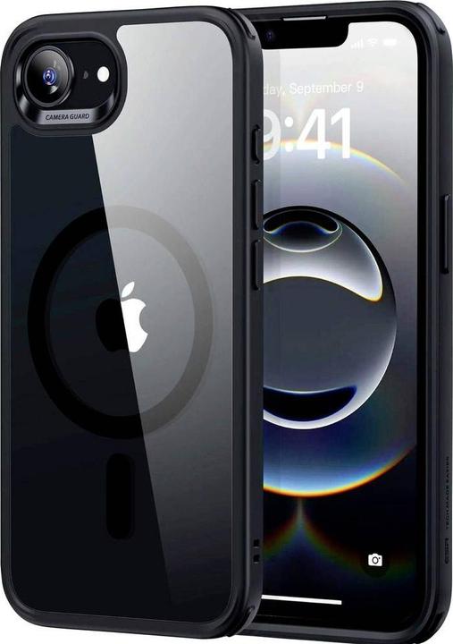 Actual product image ESR Classic Hybrid Halolock MagSafe iPhone 16e Case - Clear-Black (Apple iPhone 16e)