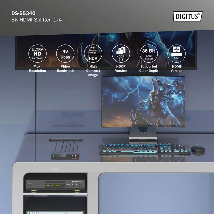 Immagine prodotto Digitus Splitter HDMI 8K, 1x4