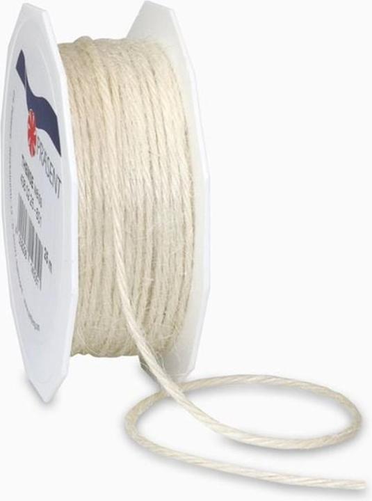 Produktbild Präsent Kordel Jute matt weiss 2,0 mm x 25,0 m (Geschenkband, 1 x)