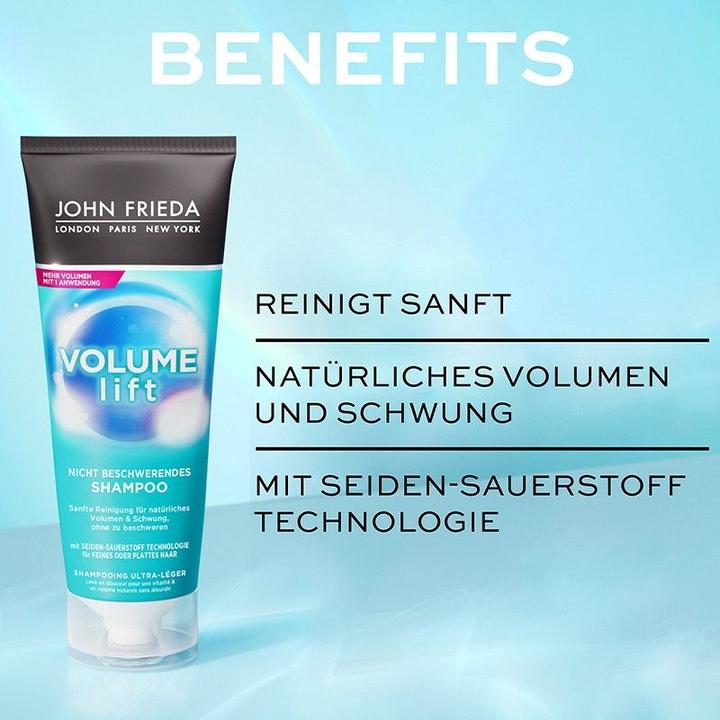 Produktbild John Frieda Volume Lift - Nicht Beschwerendes Shampoo (250 ml, Flüssiges Shampoo)