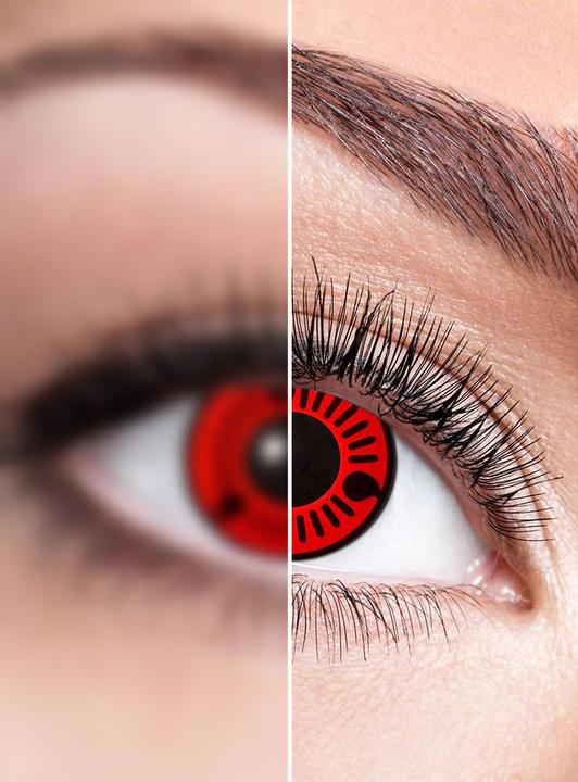 Produktbild Metamorph Sasuke Sharingan Kontaktlinse mit Dioptrien (Rot)