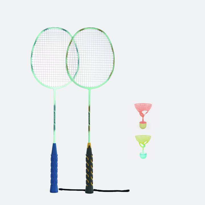 Image du produit Perfly Set Raquettes de Badminton Phosphorescentes Adulte Flex BR190 - Nuit Bleu/Jaune