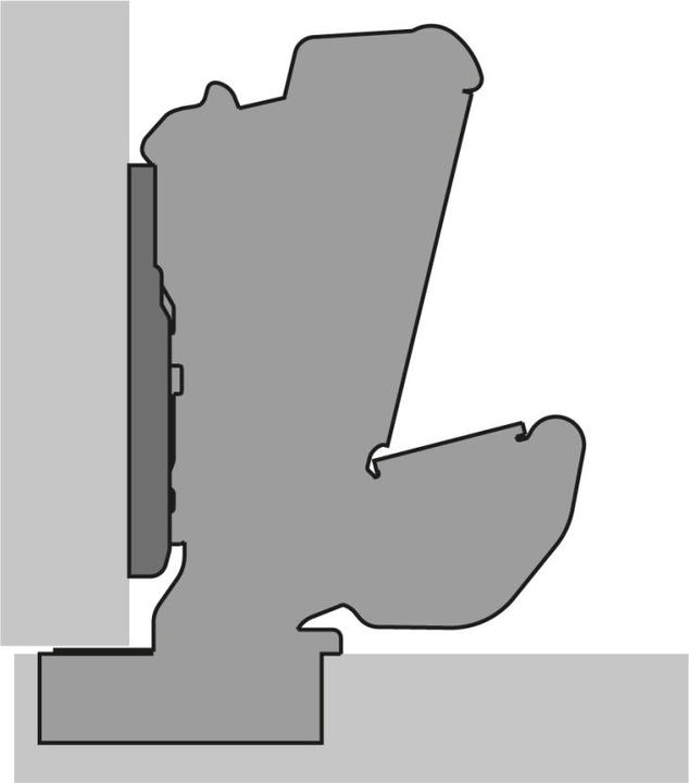 Actual product image Hettich Sensys wide angle hinge